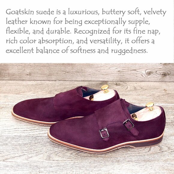 *NIB* $495 Nordstrom ZELLI Italia 11.5 M Bordo Goatskin Suede * add $15 Trees main image 16